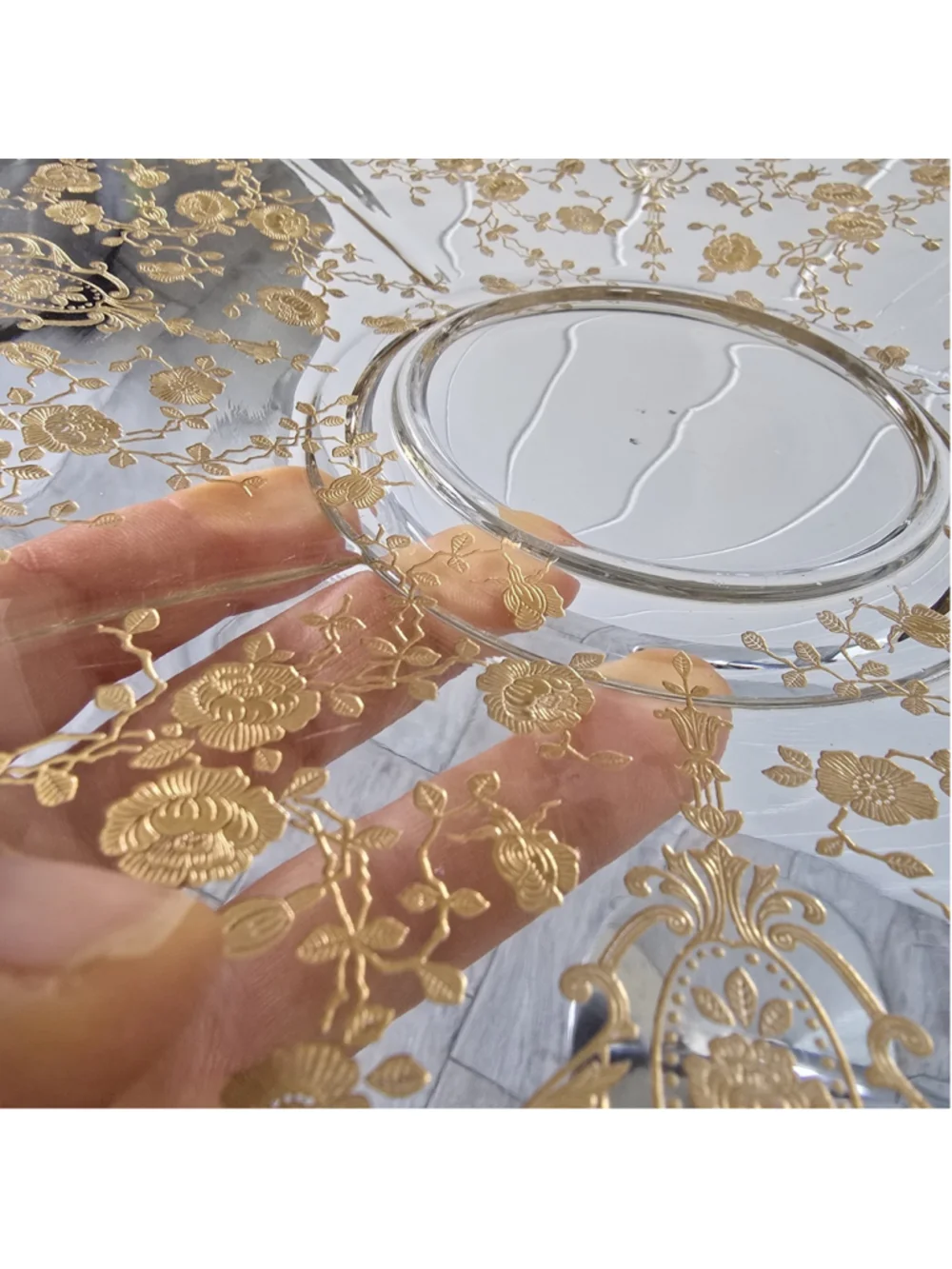Cambridge Rose Point Gold Encrusted 12-5/8